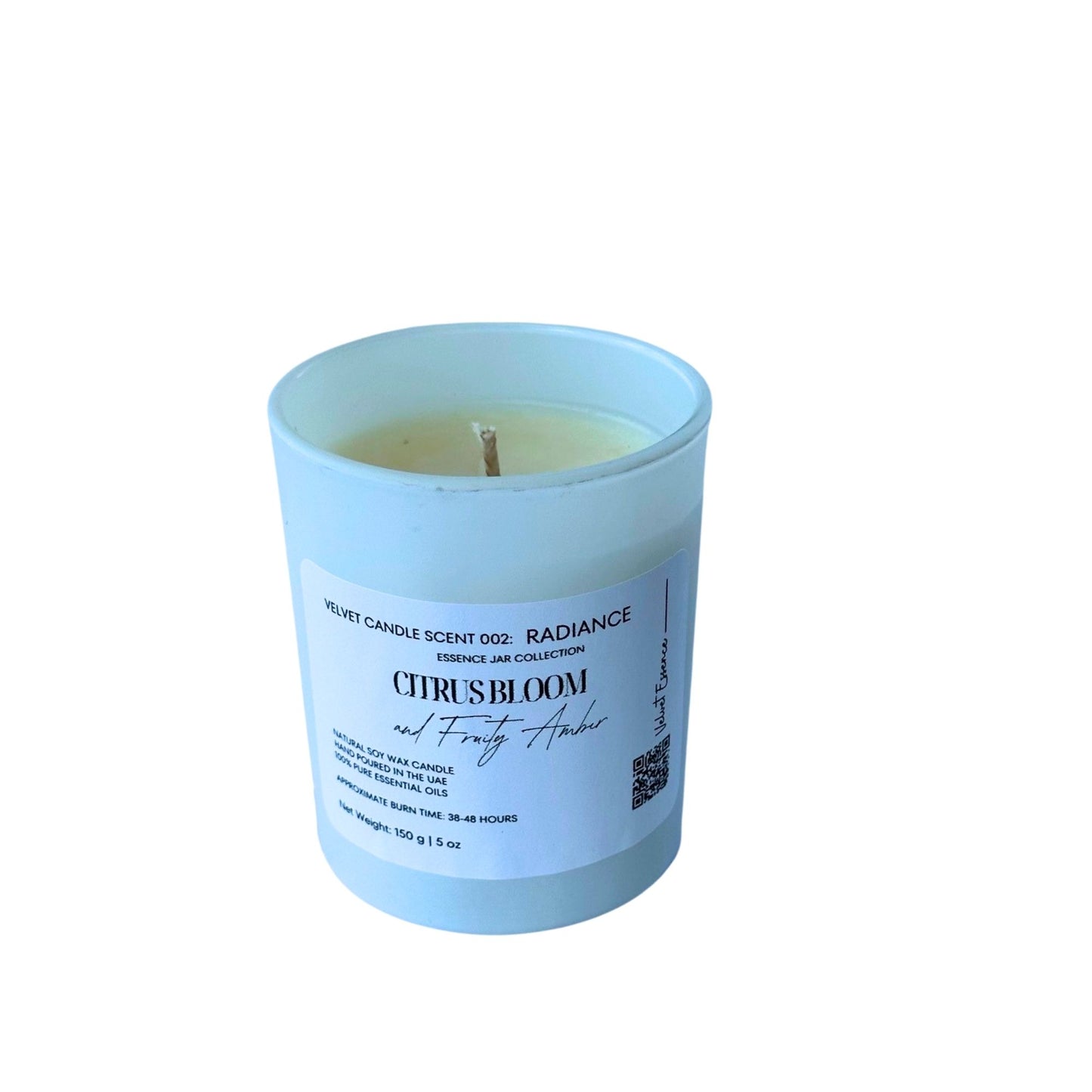 Velvet Candle 002 - Radiance-Essence Jar Collection: Citrus Bloom and Fruity Amber 150g