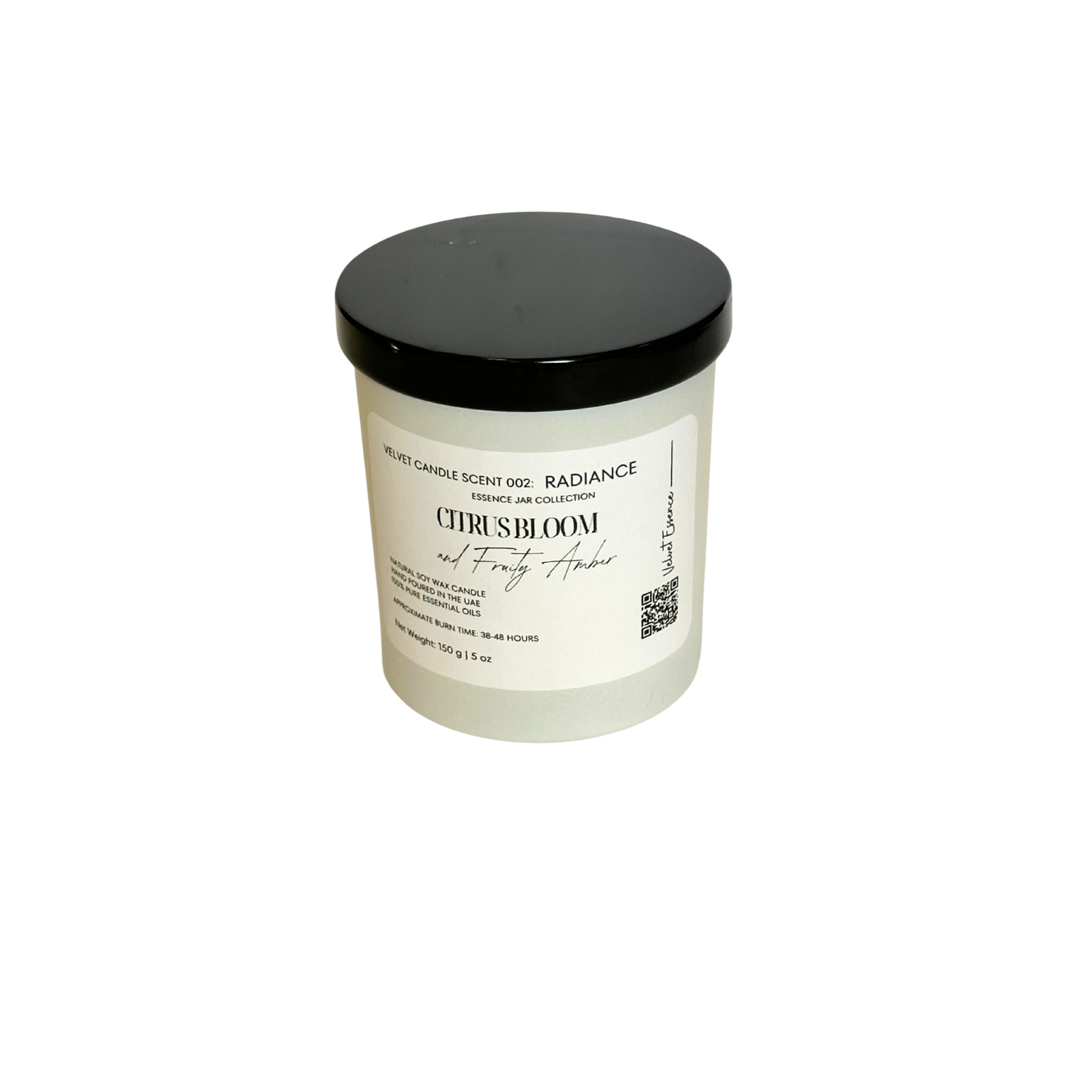 Velvet Candle 002 - Radiance-Essence Jar Collection: Citrus Bloom and Fruity Amber 150g