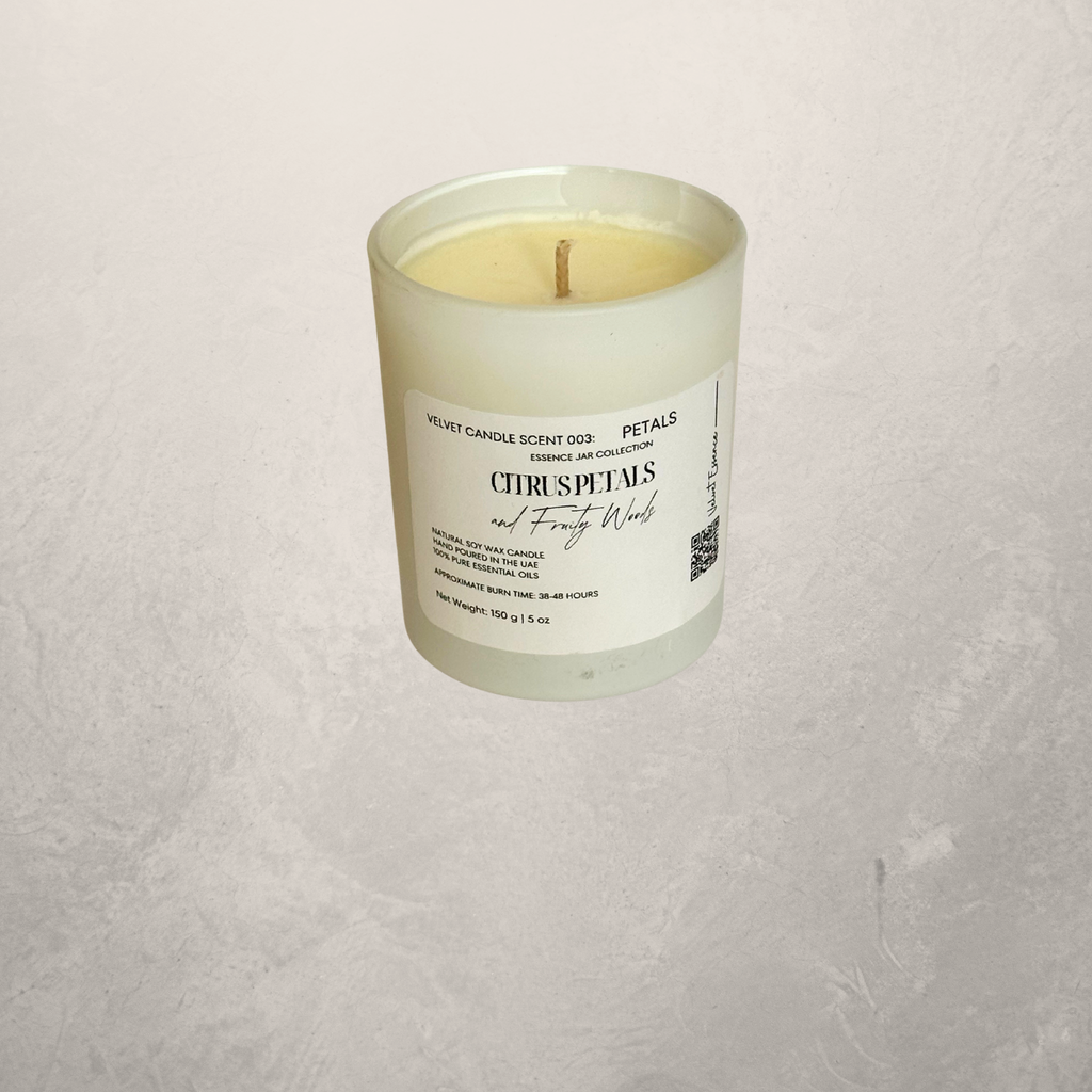 Velvet Candle 003-Petals-Essence Jar Collection: Citrus Petals and Fruity Woods 150g