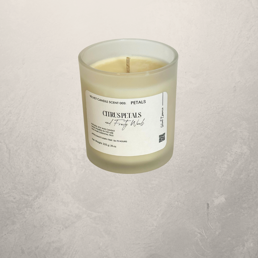 Velvet Candle 003-Petals-Essence Jar Collection: Citrus Petals and Fruity Woods