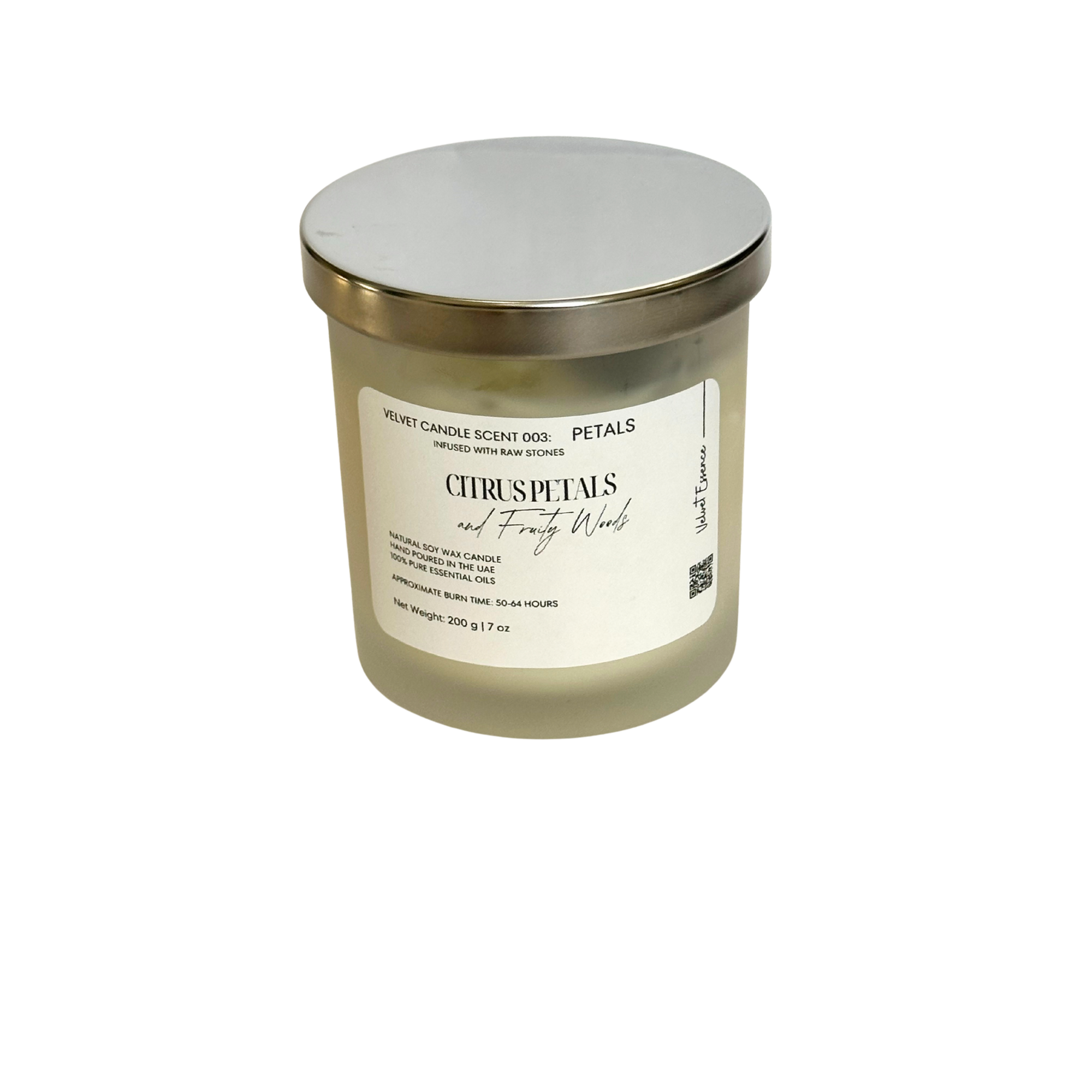 Velvet Candle 003-Petals-Crystal Candle Collection: Citrus Petals and Fruity Woods
