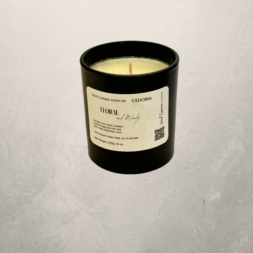 Velvet Candle 011-Cedoria-Jar Collection: Floral and Woody