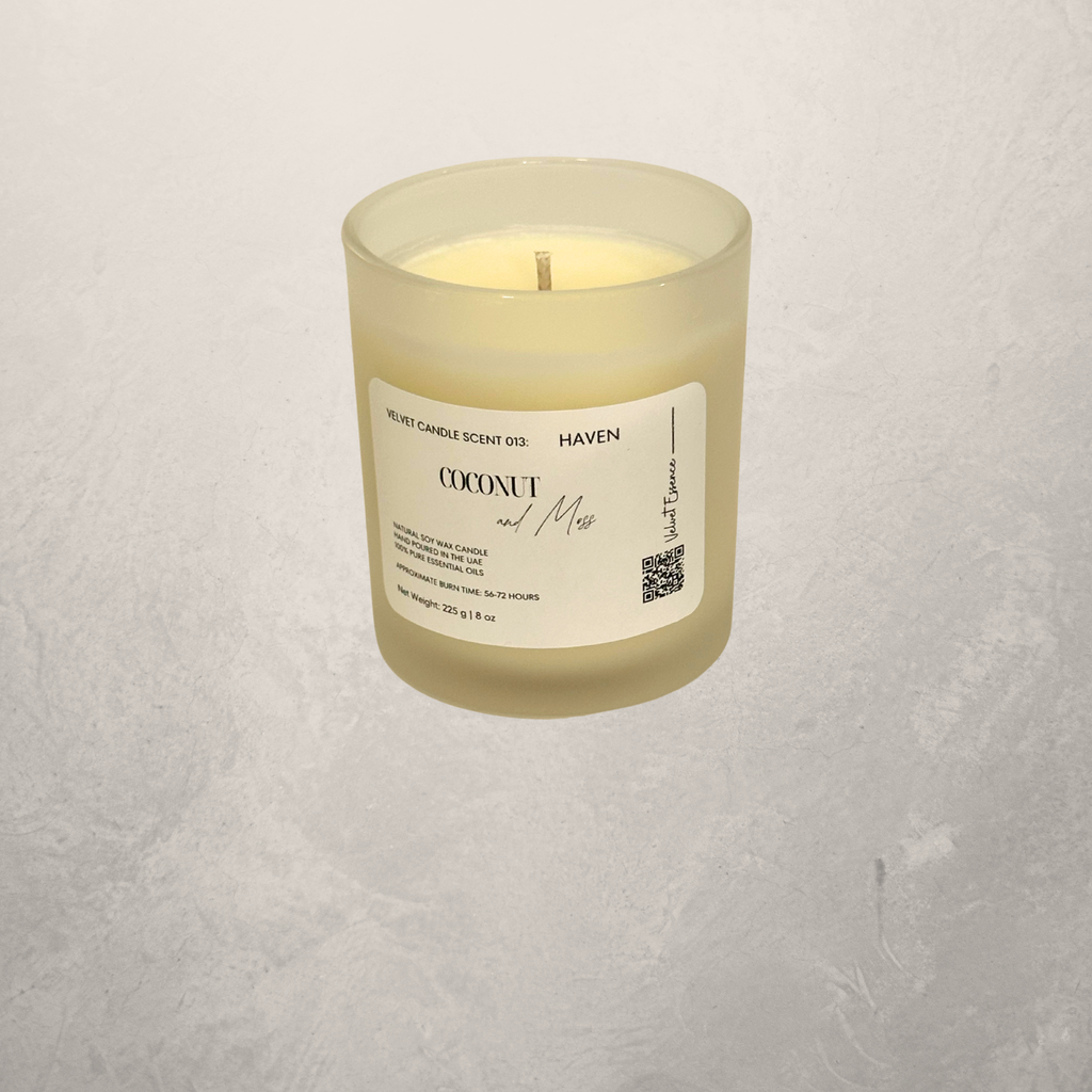 Velvet Candle 013 - Haven - Jar Collection: Coconut and Moss