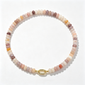 Pastel Mixed Color Chalcedony Natural Stone Necklace_N074