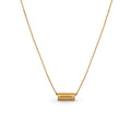 Glossy Tube Pendant Necklace - PVD18K Gold Plated 316L Stainless Steel_N042