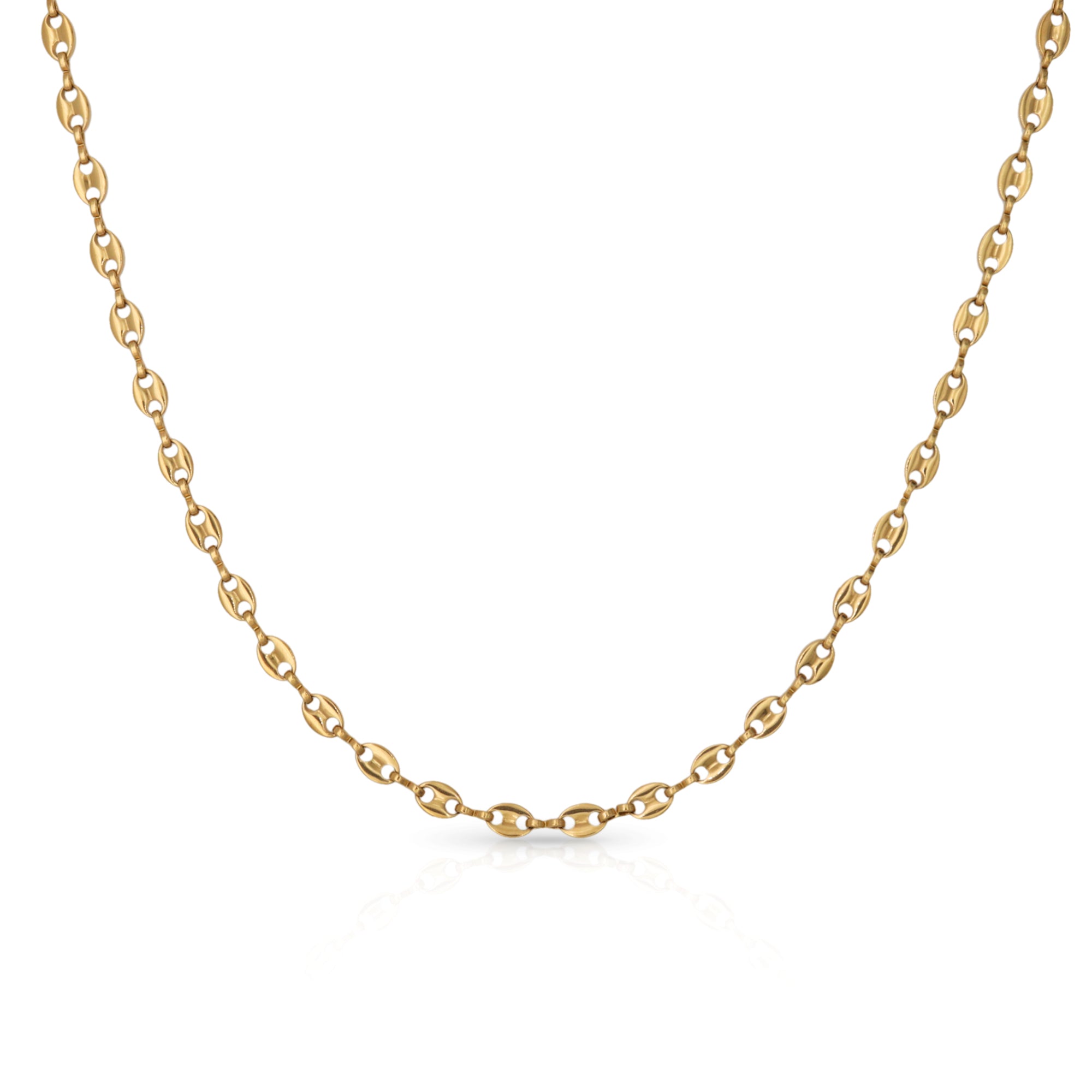 Bicycle Chain Necklace - PVD 18k Gold Plated 316L Stainless Steel_N004