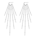 Flowing Multi-layered Tassel Drop Earrings Dangle Earrings for Women - PVD 18k Gold Plated 316L Stainless Steel_E-052
