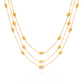 Layers Beads Satellite Chain Necklace - PVD18K Gold Plated 316L Stainless Steel_N043