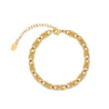 Geometry Knitting Chain Bracelet - PVD 18k Gold Plated 316L Stainless Steel_B003