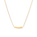 Smile Tube Snake Chain Necklace - PVD 18k Gold Plated 316L Stainless Steel_N009