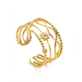 Four layers Adjustable Infinity Ring - PVD 18k Gold Plated 316L Stainless Steel_R024