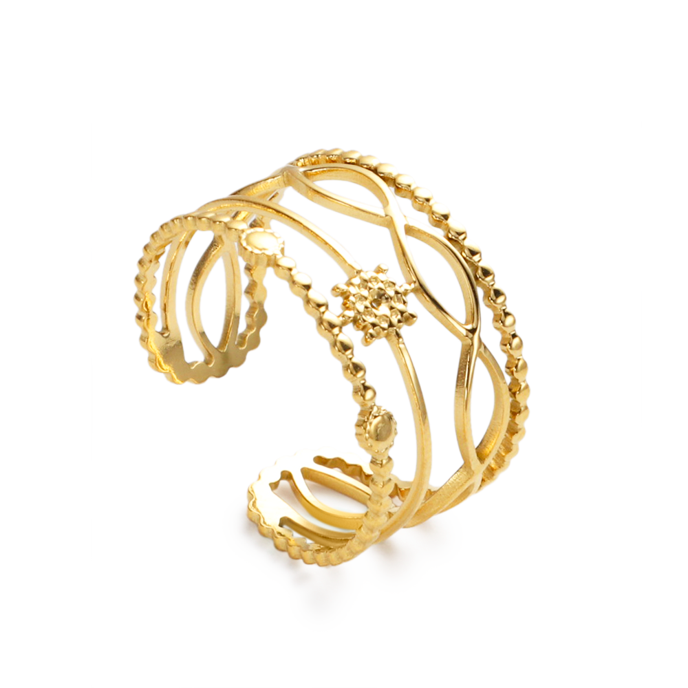 Four layers Adjustable Infinity Ring - PVD 18k Gold Plated 316L Stainless Steel_R024