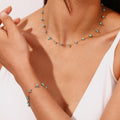 Blue Turquoise Natural Stone Bracelet_B067