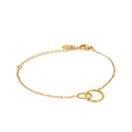 Double Loops Link Chain Bracelet - PVD18K Gold Plated 316L Stainless Steel_B046