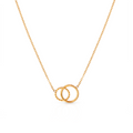 Minimalist Double Twist Loops Links Chain - PVD18K Gold Plated 316L Stainless Steel_N050
