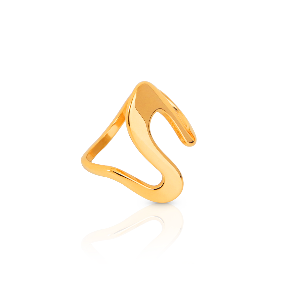 Eternity Band Rings-18K PVD Gold Plated\ 316L Stainless Steel - R058