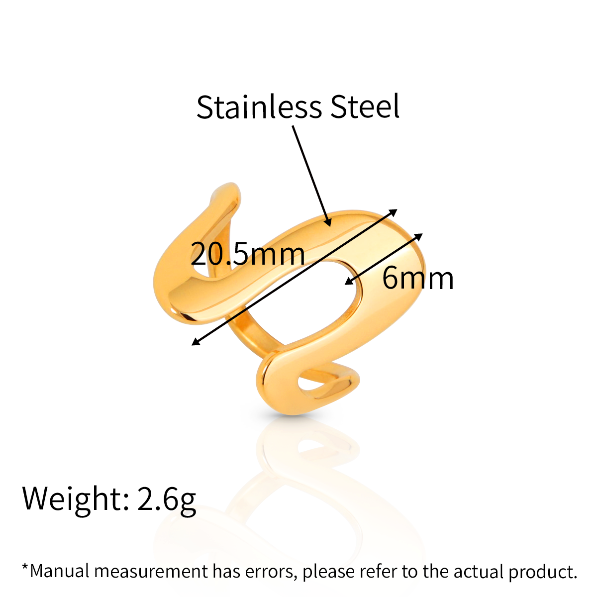 Eternity Band Rings-18K PVD Gold Plated\ 316L Stainless Steel - R058