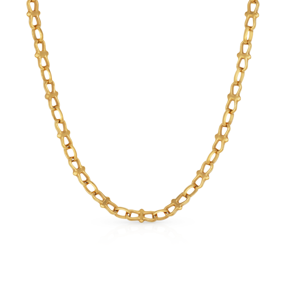 Steel Chunky Infinity Chain Necklace - PVD 18k Gold Plated 316L Stainless_N008