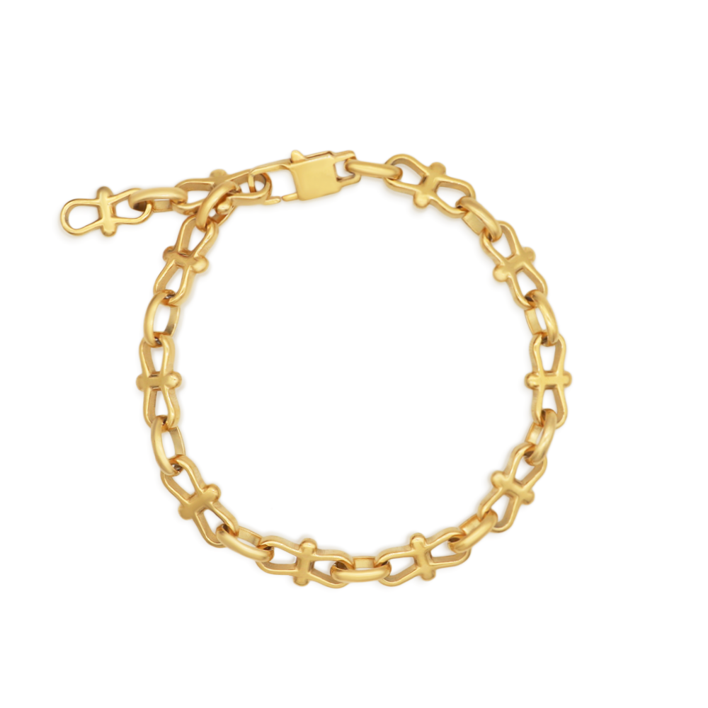 Chunky Infinity Chain Bracelet -PVD 18k Gold Plated 316L Stainless Steel_B018