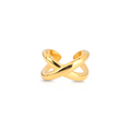 Intertwined Crossover Band Rings - PVD 18k Gold Plated 316L Stainless Steel_R010-R012