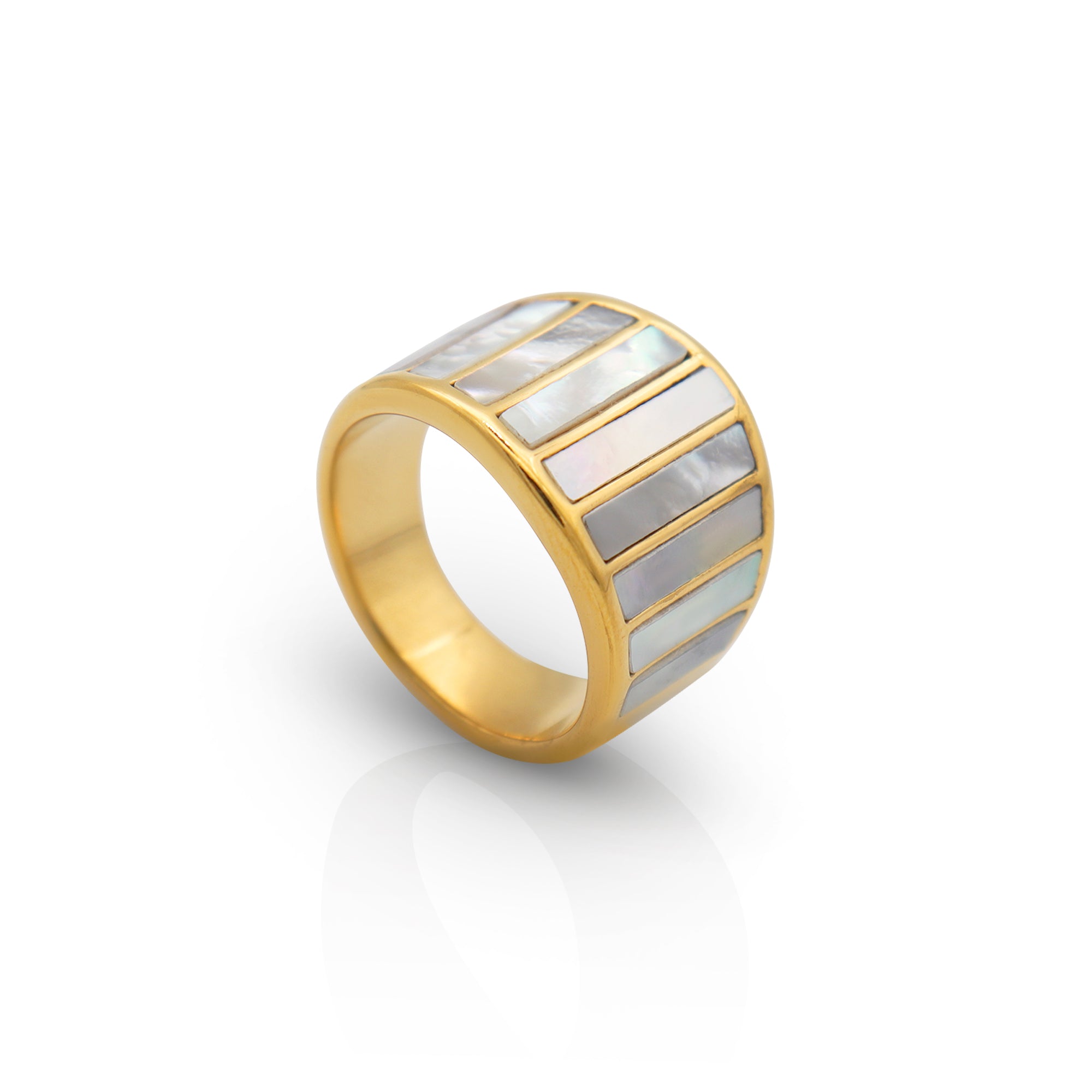 Retro Shell Finger Rings - PVD 18k Gold Plated 316L Stainless Steel_R001-R003