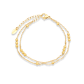 Layers Beads Satellite Chain Bracelets - PVD18K Gold Plated 316L Stainless Steel_B062