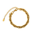 Cloud Chunky Chain Bracelet - PVD 18k Gold Plated  316L Stainless Steel_B005