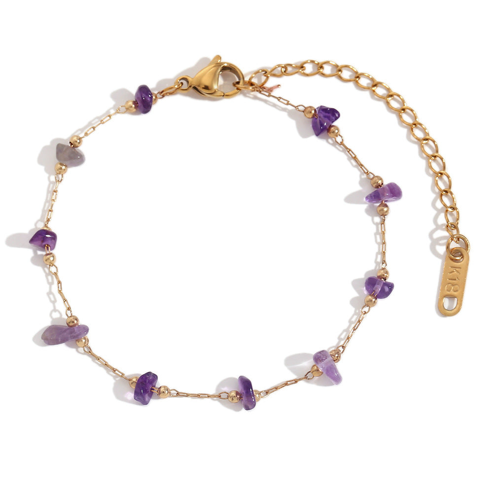 Amethyst Natural Stone Bracelet_B068