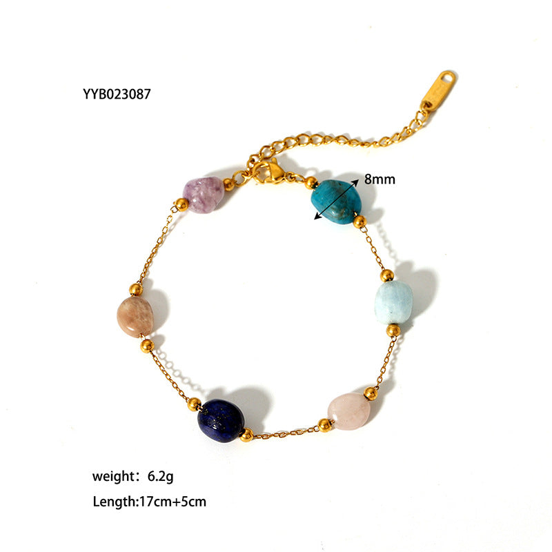 Natural Coloured Stoen Bracelet_B071