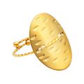 Oval Signet Adjustable Rings - PVD 18k Gold Plated 316L Stainless Steel_R028