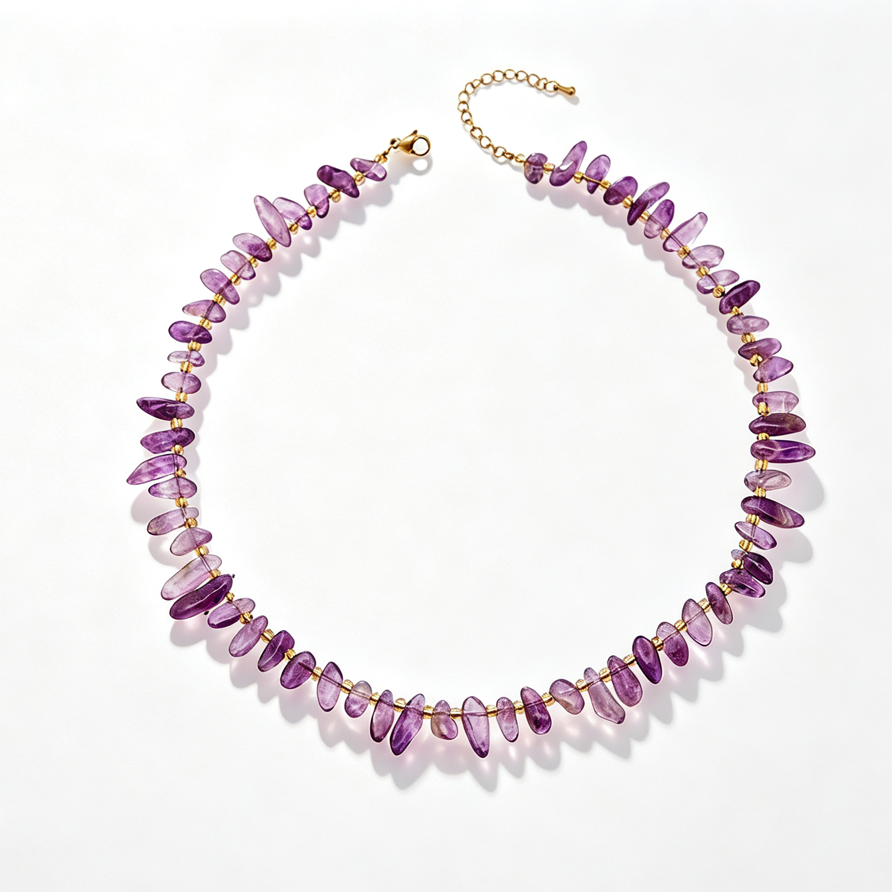 Amethyst Natural Stone Necklace_N071