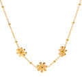 Daisy Flower Necklace - PVD18K Gold Plated 316L Stainless Steel_N085