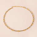 Two Tone Chunky Link Chain Necklace - -PVD18K Gold Plated 316L Stainless Steel_N039