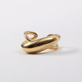 Cross Design Polished Ring Gypsy Dancer Ring - 18K PVD Gold Plated 316L Stainless Steel - R066