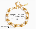 Irregular Link Chain Bracelet - PVD18K Gold Plated 316L Stainless Steel_B045