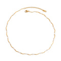 Single Chain Choker Necklace - PVD18K Gold Plated 316L Stainless Steel (SC01)_N046