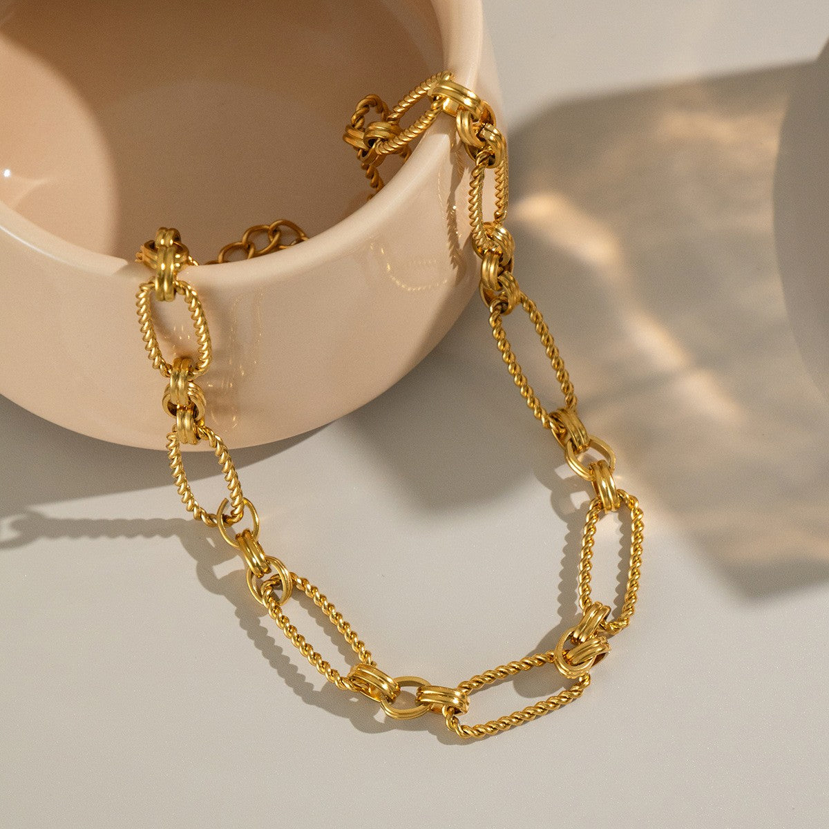 Chain Bracelet - PVD18K Gold Plated 316L Stainless Steel_B061
