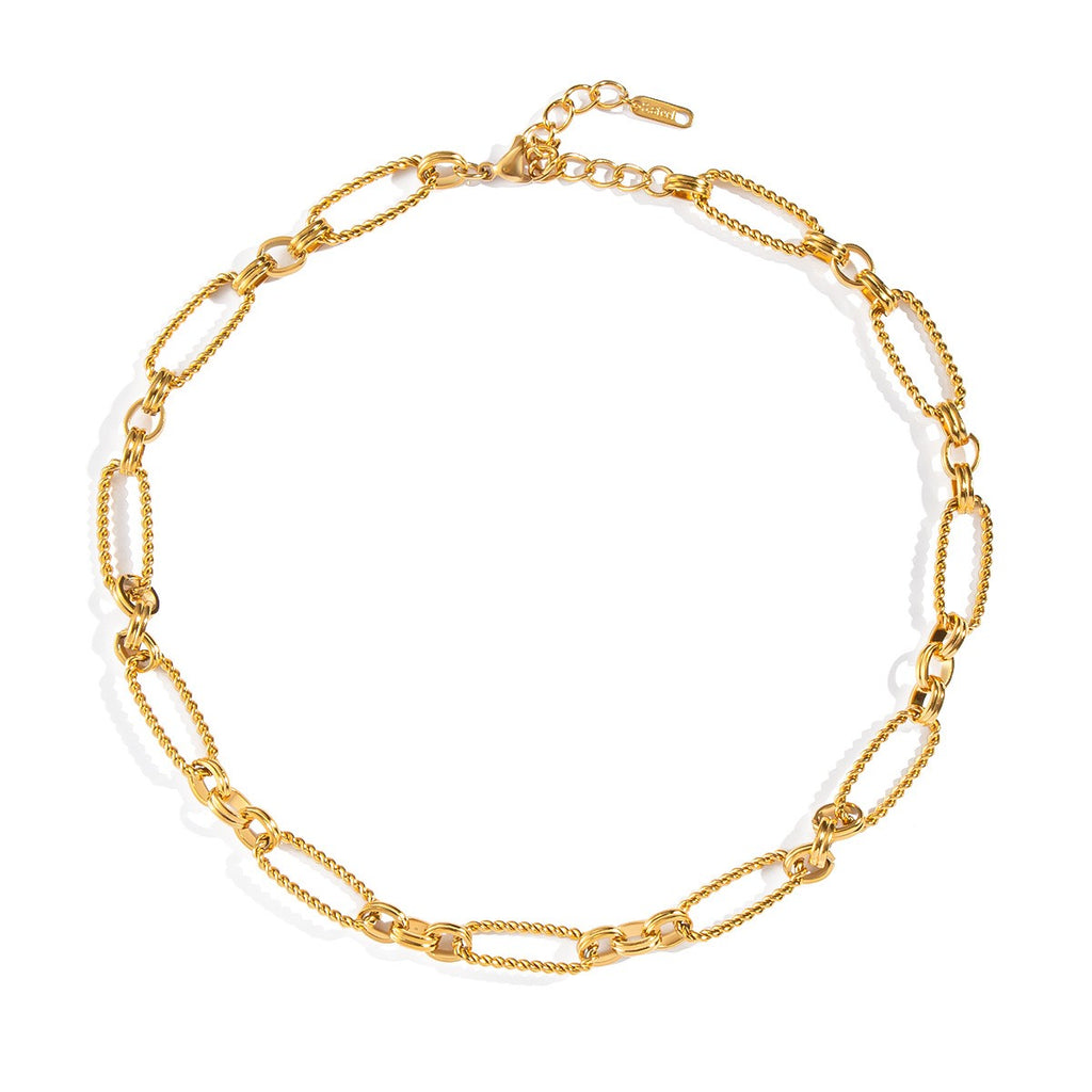 Chain Necklace - PVD18K Gold Plated 316L Stainless Steel_N054