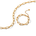 Threaded Chain Choker Necklace -PVD18K Gold Plated 316L Stainless Steel - N038