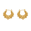 Exaggerated Texture Earrings Hoop Earrings- PVD 18k Gold Plated 316L Stainless Steel_E-045