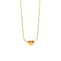 18K PVD Gold Plated Heart Pendant Choker Jewellery Party Stainless Steel Loverly Smooth Heart Necklace - N034