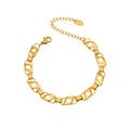 Flower Design Bracelet - PVD18K Gold Plated 316L Stainless Steel_B059