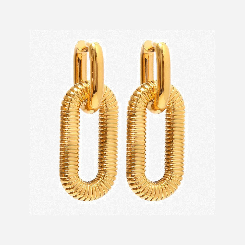 Huggie Earrings - PVD 18k Gold Plated 316L Stainless Steel_E-032