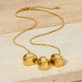 Stainless Steel 316l Statement Necklace Pendant Water Drop Metal Gold Silver Neck Fashion Daily Necklace Jewelry - N036