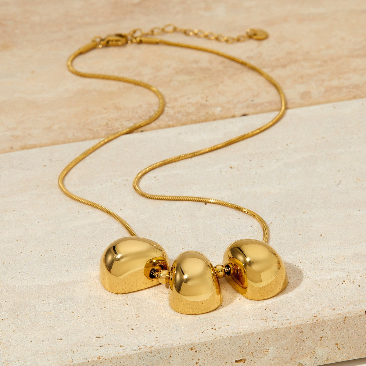 Stainless Steel 316l Statement Necklace Pendant Water Drop Metal Gold Silver Neck Fashion Daily Necklace Jewelry - N036