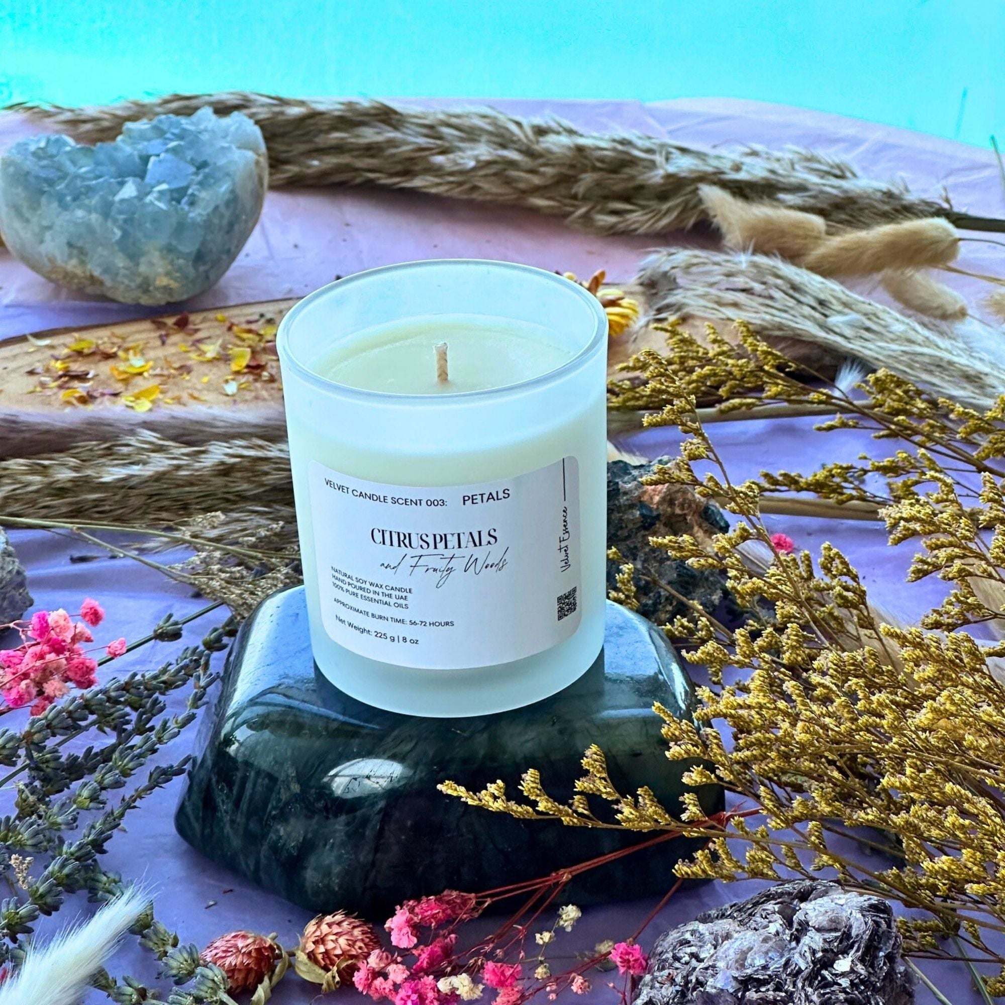 Velvet Candle 003-Petals-Essence Jar Collection: Citrus Petals and Fruity Woods