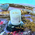 Velvet Candle 004-Blossom-Wax Embedded Flowers Trio Collection: Linen Verbena and Floral Woods