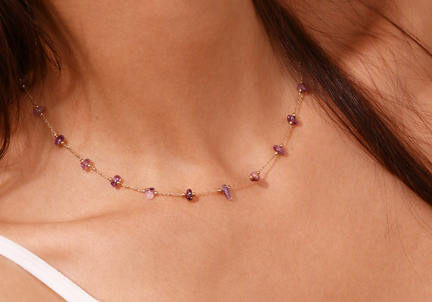 Amethyst Natural Stone Bracelet_N061