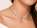 Blue Turquoise Natural Stone Bracelet_N062