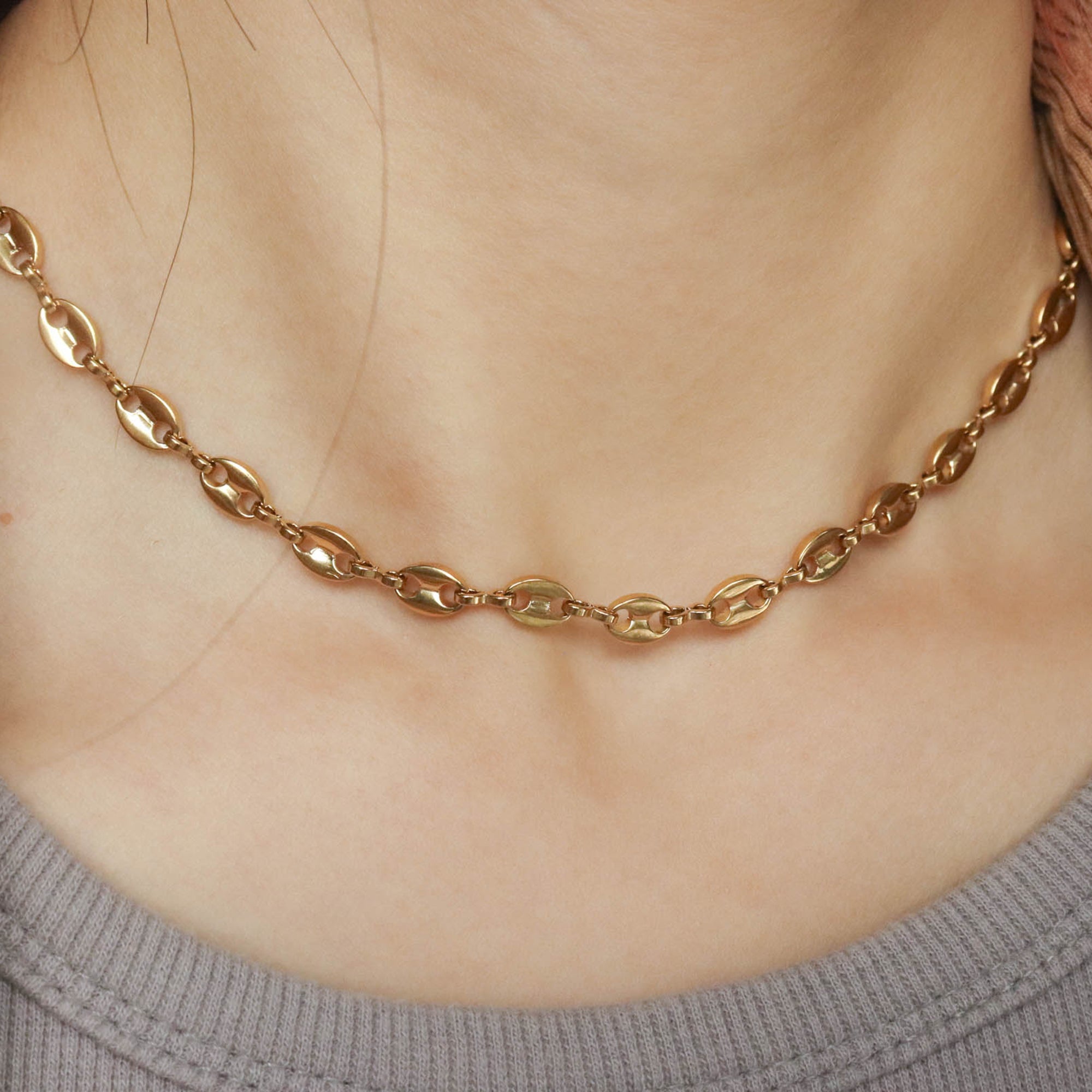 Bicycle Chain Necklace - PVD 18k Gold Plated 316L Stainless Steel_N004